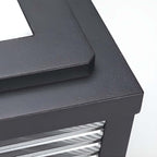 Elegant Solar Garden Lights | Ribbed Glass Outdoor Pillar Light with Versatile Power Options for Ambient Illumination 8
