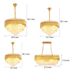 Round Crystal Luxury Chandelier — Dimmable Warm White Modern Interior
