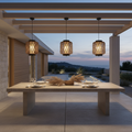 Rustic Rattan Outdoor Pendant Light — E27 Compatible Corridor Hanging