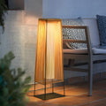 WovenAura | Rustic Stylish Solar Outdoor Floor Lamp with Dual Power Options 3