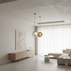 Silver Geometric Metal Shade Pendant Light — Contemporary Kitchen LED