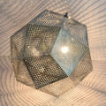 Silver Geometric Metal Shade Pendant Light — Contemporary Kitchen LED