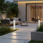 Solar Aluminium Garden Bollard Light — Weatherproof Modern Pathway
