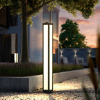Solar Aluminium Garden Bollard Light — Weatherproof Modern Pathway