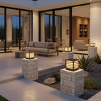 Solar Aluminium Outdoor Wall Light — IP54 Warm Ambient Hardwired Option