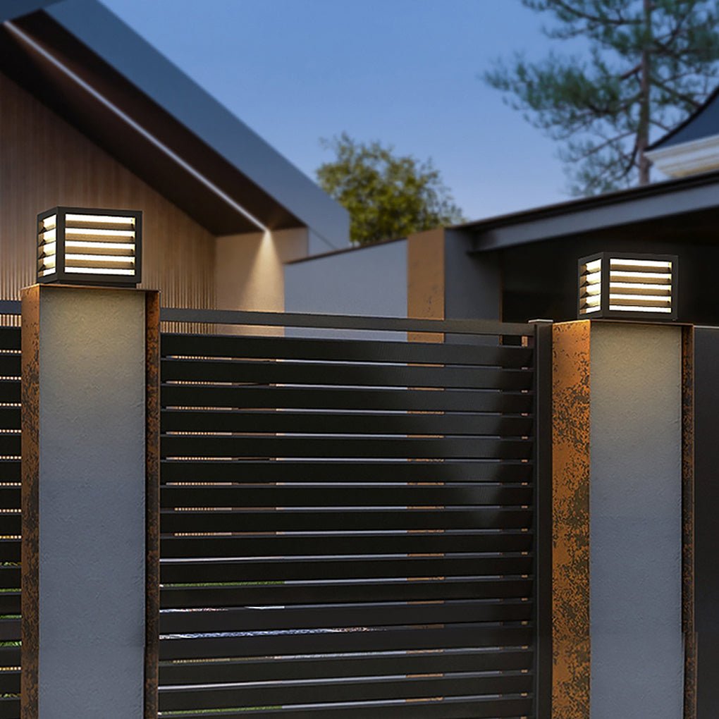 Solar Aluminium Outdoor Wall Light — IP54 Warm Ambient Hardwired Option