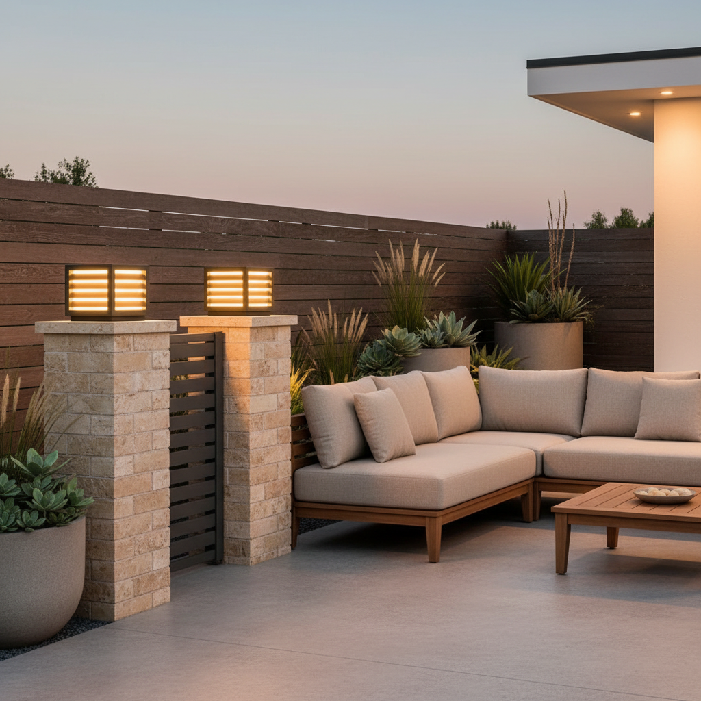 Solar Aluminium Outdoor Wall Light — IP54 Warm Ambient Hardwired Option