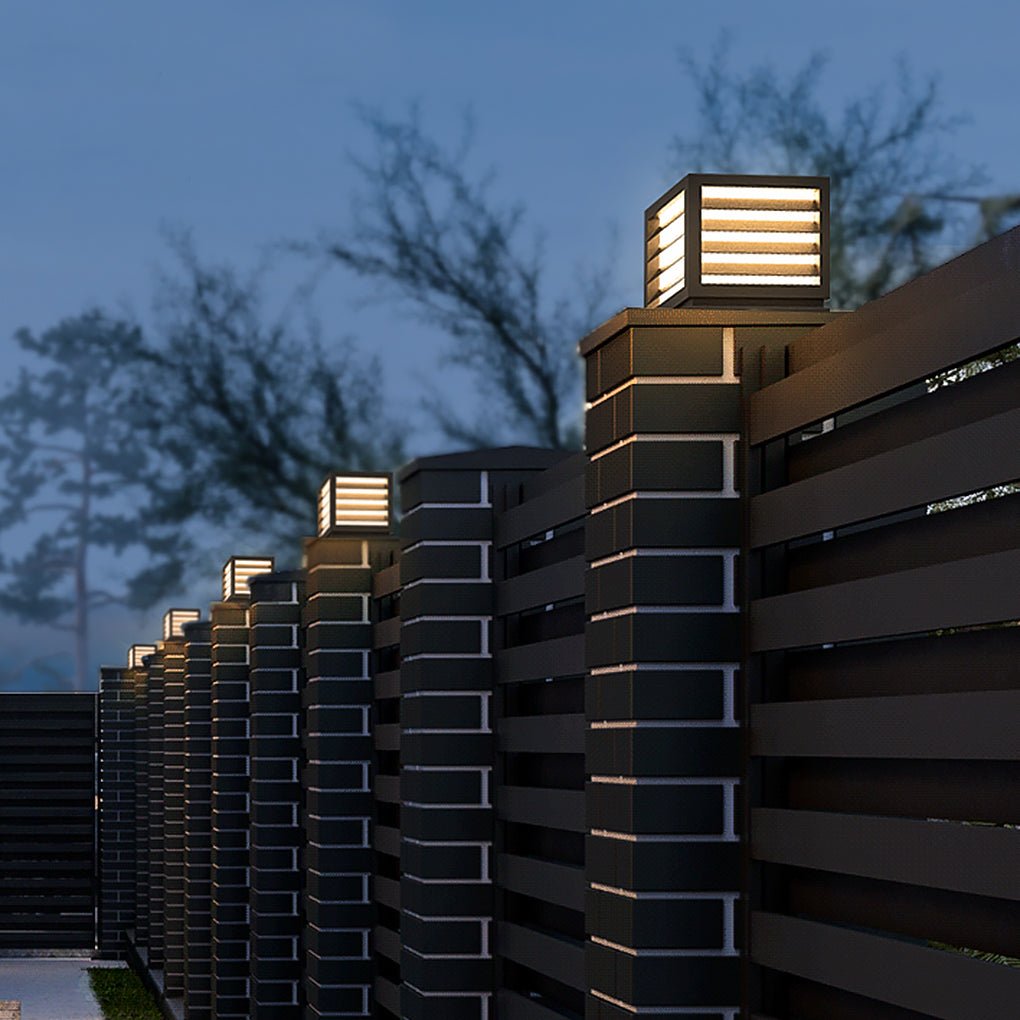 Solar Aluminium Outdoor Wall Light — IP54 Warm Ambient Hardwired Option