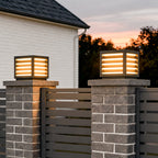 Solar Aluminium Outdoor Wall Light — IP54 Warm Ambient Hardwired Option
