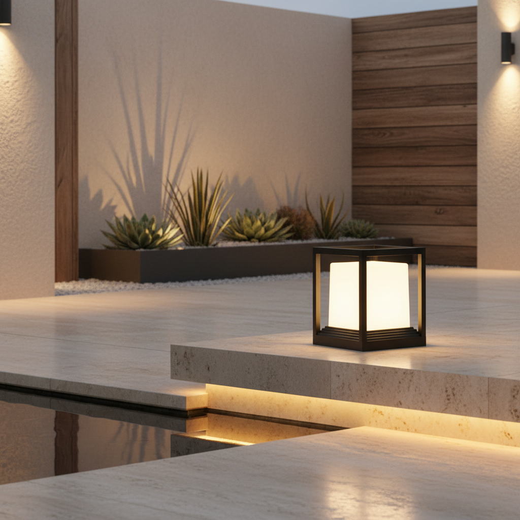 Solar Aluminium Pathway Garden Light — Warm White Waterproof Courtyard