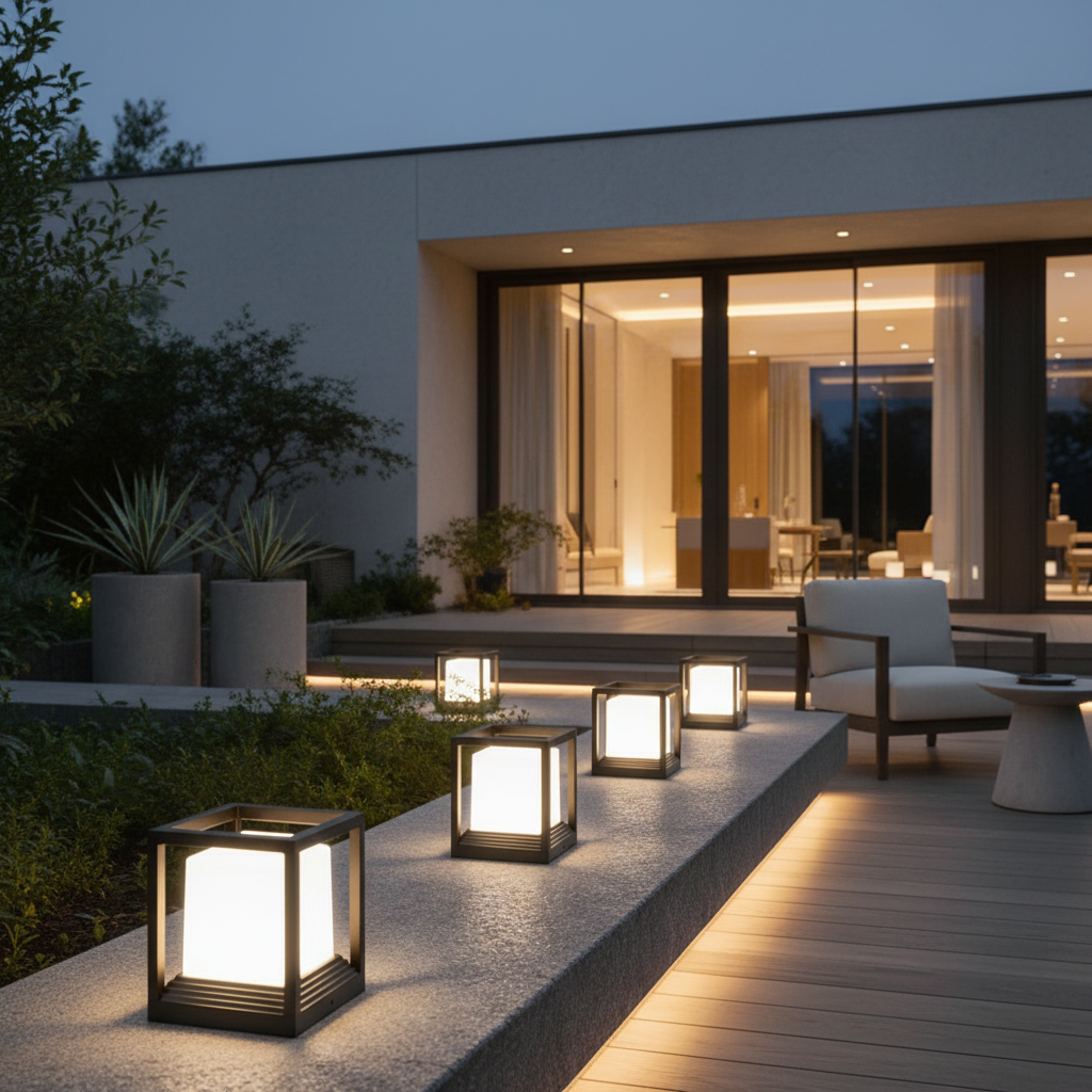 Solar Aluminium Pathway Garden Light — Warm White Waterproof Courtyard