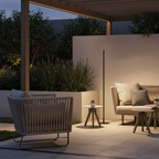 Solar Black Aluminium Linear Outdoor Floor Lamp — IP65 LED Garden Light