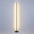 Solar Black Aluminium Linear Outdoor Floor Lamp — IP65 LED Garden Light
