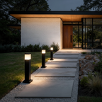 Solar COB LED Garden Bollard Driveway Light — IP65 Aluminium Fixture