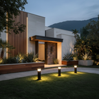 Solar COB LED Garden Bollard Driveway Light — IP65 Aluminium Fixture