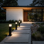 Solar COB LED Garden Bollard Driveway Light — IP65 Aluminium Fixture