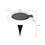 Solar Garden Disk Stake Lights — Set of 4 Adjustable Warm White
