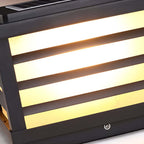Solar Glass Shade Outdoor Pillar Light — IP65 Die-Cast Aluminium Hardwired