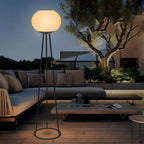 Solar Globe Shade Adjustable Colour Metal Outdoor Garden Floor Lamp