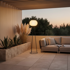 Solar Globe Shade Adjustable Colour Metal Outdoor Garden Floor Lamp