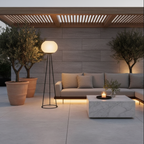 Solar Globe Shade Adjustable Colour Metal Outdoor Garden Floor Lamp