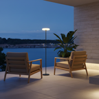 Solar Halo Outdoor Garden Floor Lamp — Dual Charging Adjustable Height