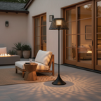 Solar Hollow Style Outdoor Floor Lamp — Dual Power Ambient Garden Light