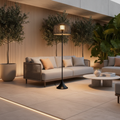 Solar Hollow Style Outdoor Floor Lamp — Dual Power Ambient Garden Light
