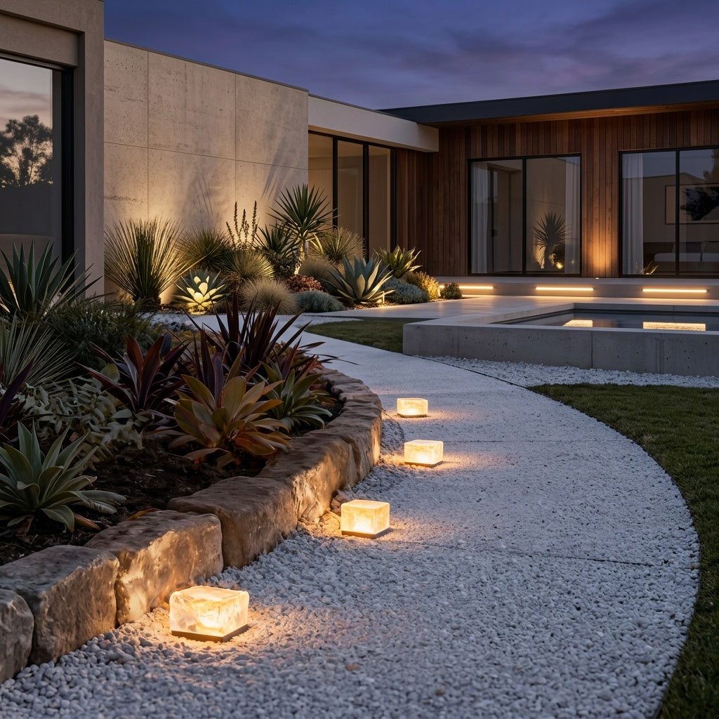 Solar Ice Cube Step Garden Light — Colour Changing RGB Waterproof