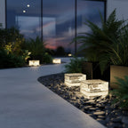 Solar Ice Cube Step Garden Light — Colour Changing RGB Waterproof