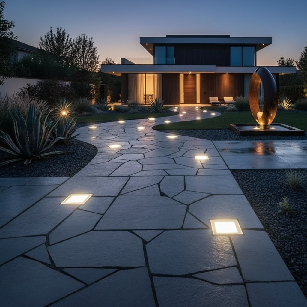 Solar Ice Cube Step Garden Light — Colour Changing RGB Waterproof