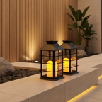 Solar LED Candlestick Lantern — Y Frame Style Warm White Eco Friendly