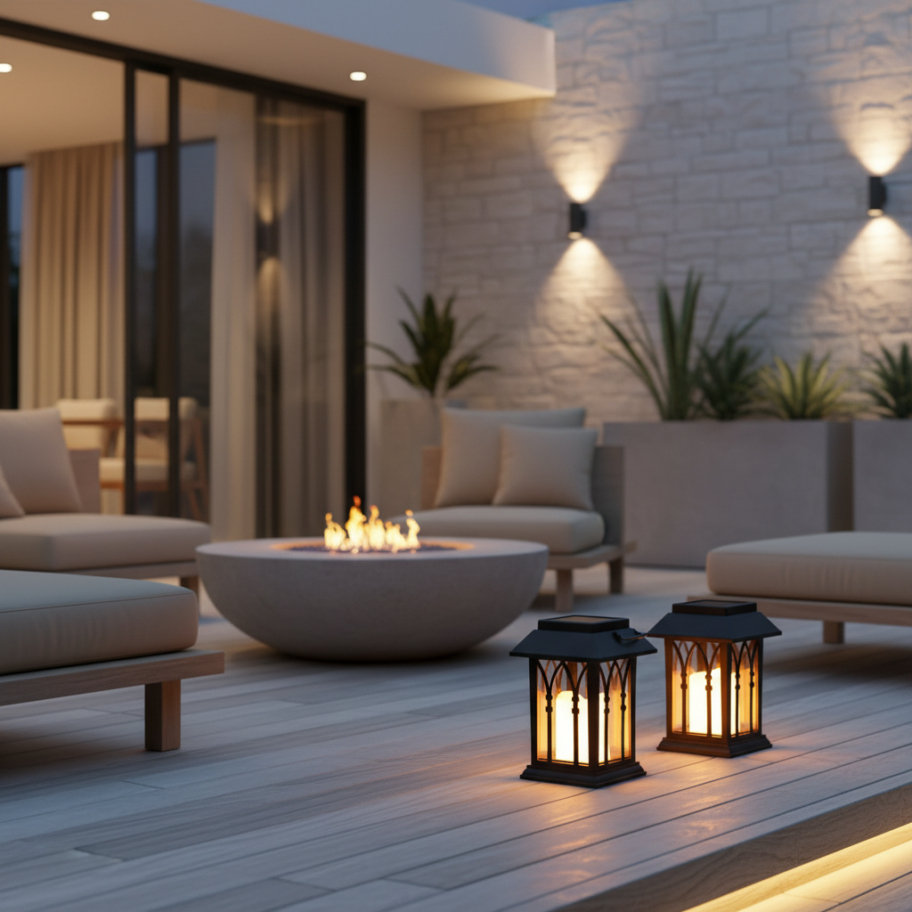 Solar LED Candlestick Lantern — Y Frame Style Warm White Eco Friendly