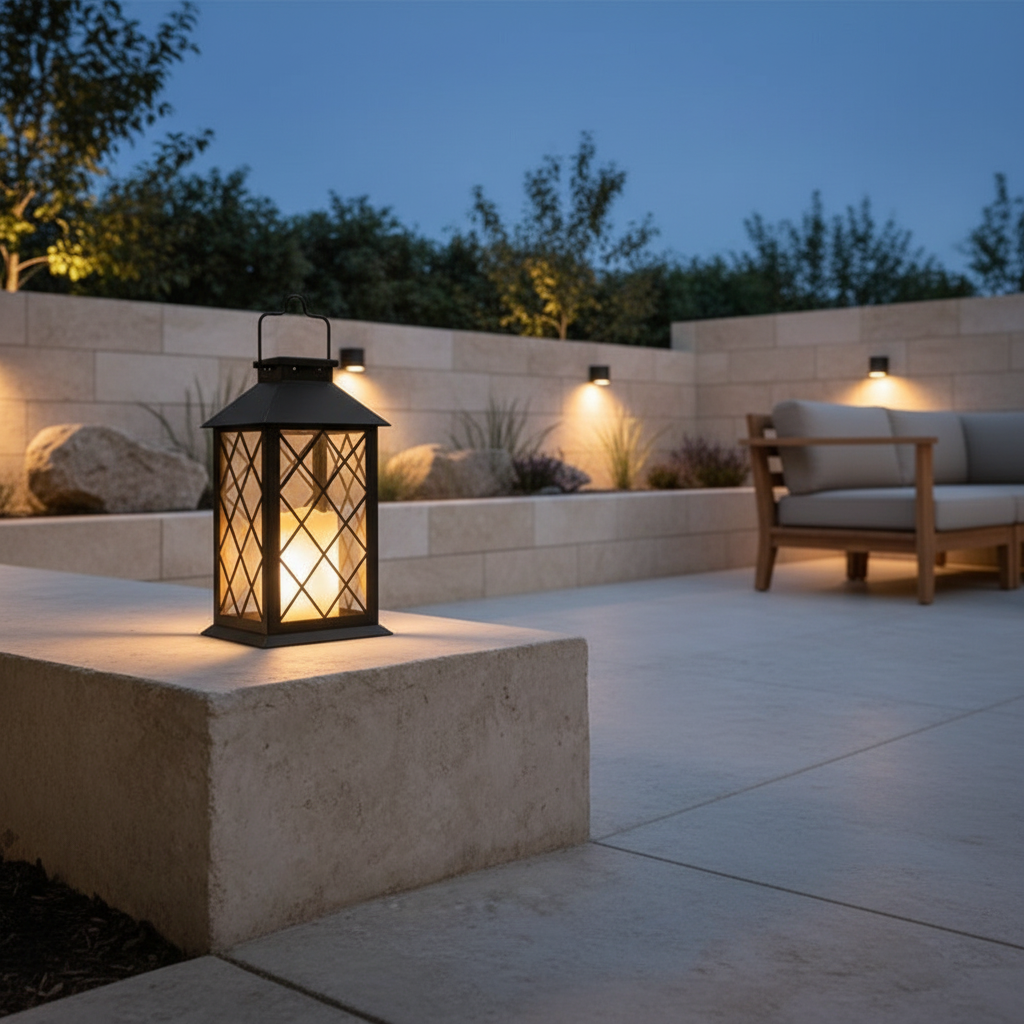 Solar LED Candlestick Lantern — Y Frame Style Warm White Eco Friendly