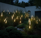 Solar Metal Spike Garden Stake Lights — Warm White Durable Landscape