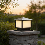 Solar Outdoor Garden Pillar Light — IP65 Modern Durable Hardwired Option