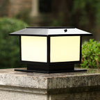 Solar Outdoor Garden Pillar Light — IP65 Modern Durable Hardwired Option