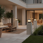 Solar Outdoor Garden Pillar Light — IP65 Modern Durable Hardwired Option