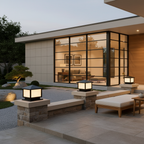 Solar Outdoor Garden Pillar Light — IP65 Modern Durable Hardwired Option
