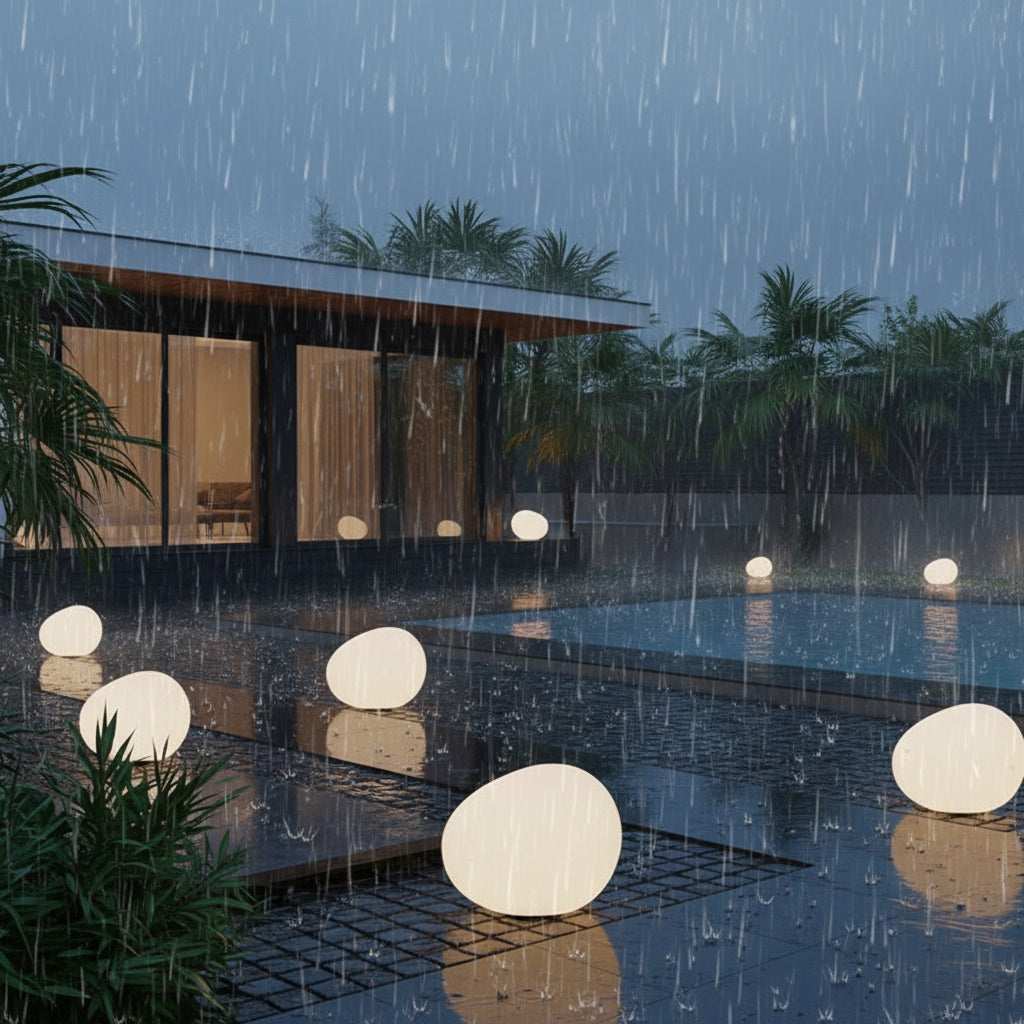 Solar Pebble Garden Accent Light — Waterproof Decorative Landscape LED