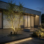 Solar Powered Garden Spotlight — Adjustable Head Warm White RGB Modes