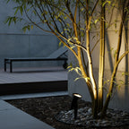 Solar Powered Garden Spotlight — Adjustable Head Warm White RGB Modes