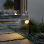 Solar Powered Garden Spotlight — Adjustable Head Warm White RGB Modes