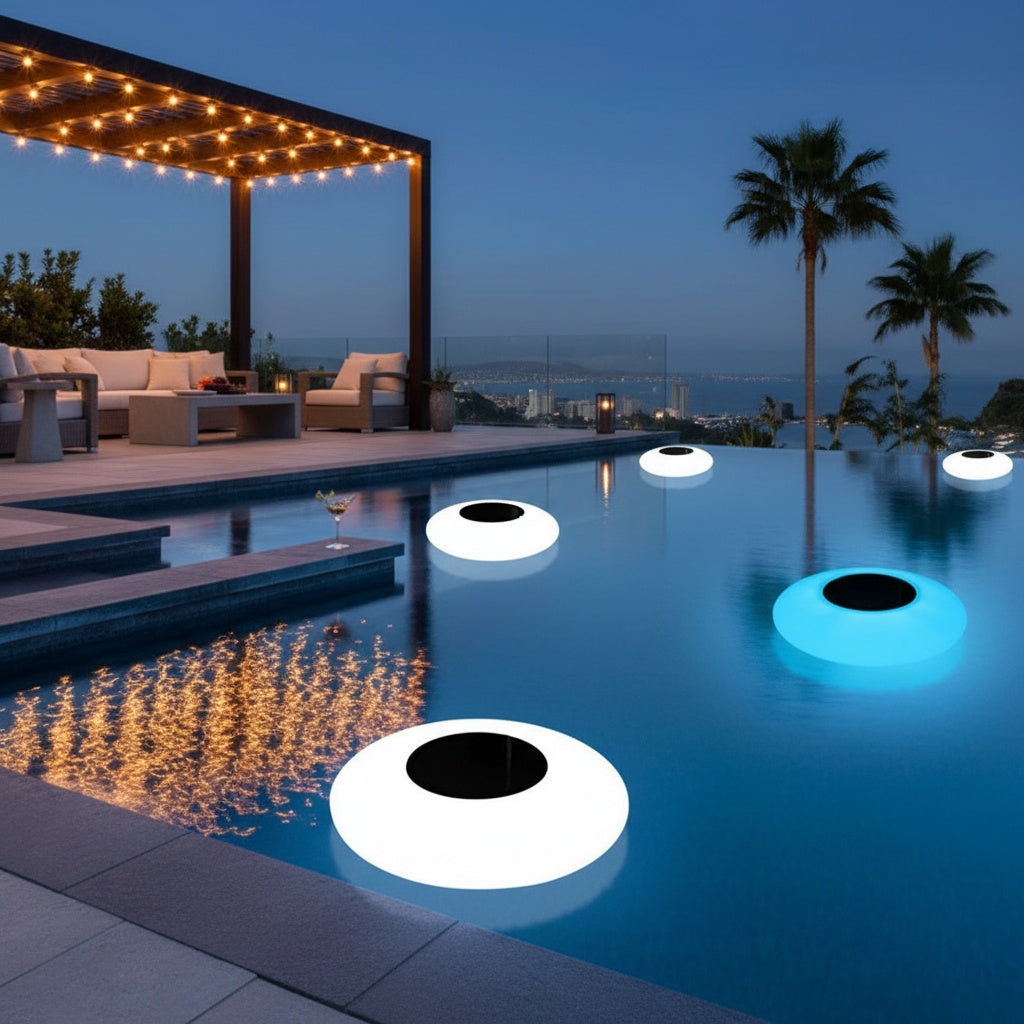 Solar RGB Colour Changing Floating Pond Light — Remote Control Waterproof
