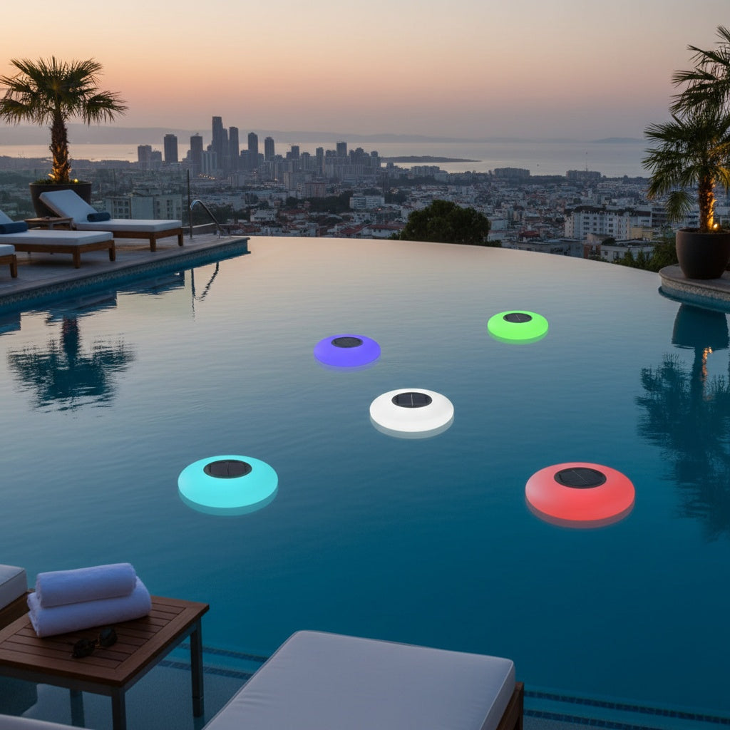 Solar RGB Colour Changing Floating Pond Light — Remote Control Waterproof