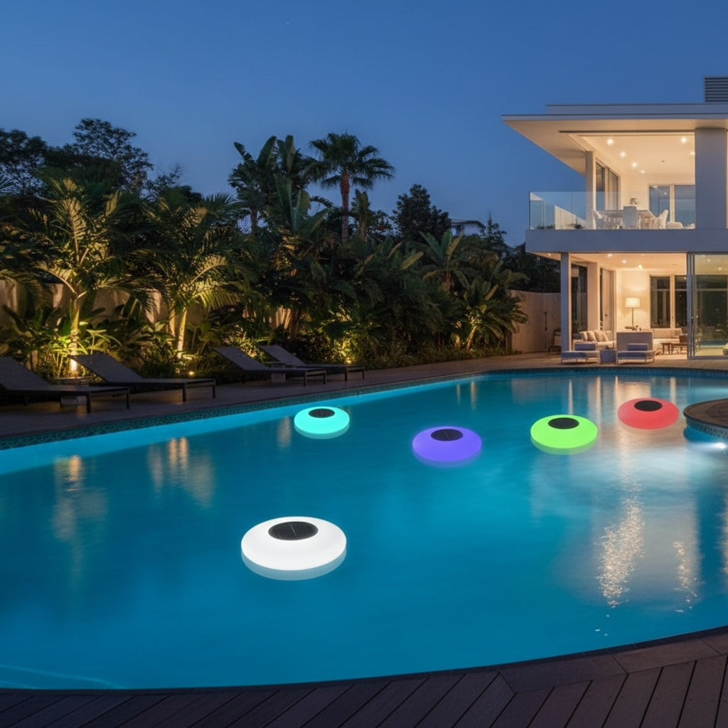 Solar RGB Colour Changing Floating Pond Light — Remote Control Waterproof