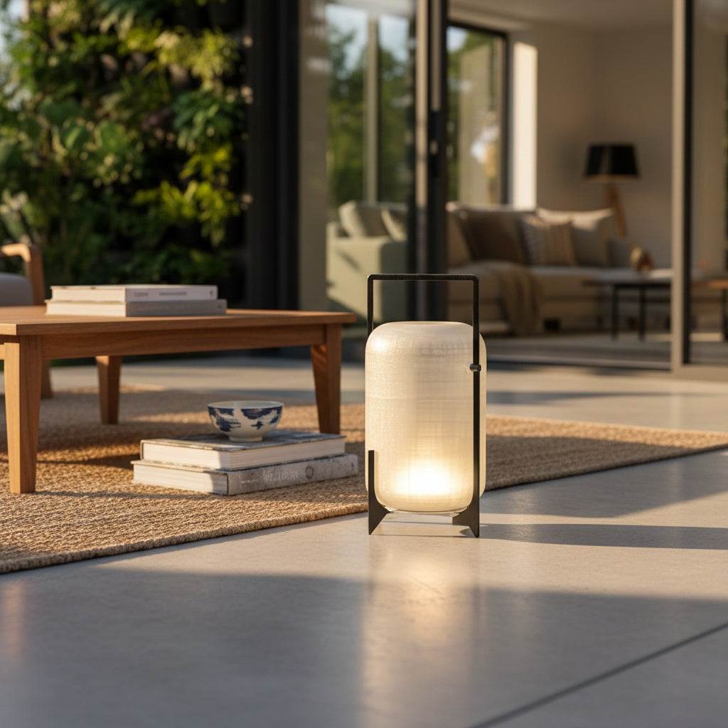 Solar Stainless Steel Portable LED Outdoor Lantern — USB Rechargeable