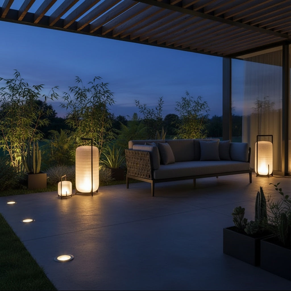 Solar Stainless Steel Portable LED Outdoor Lantern — USB Rechargeable