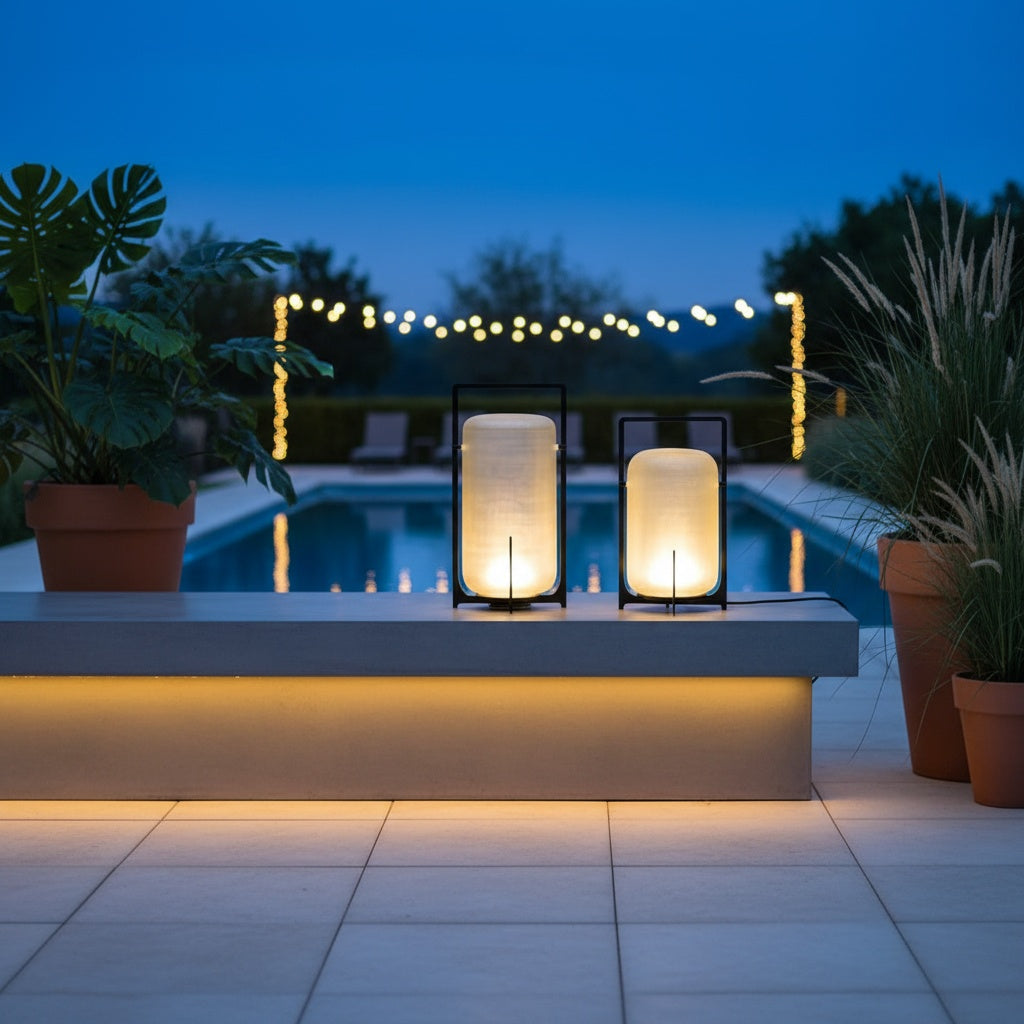 Solar Stainless Steel Portable LED Outdoor Lantern — USB Rechargeable
