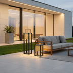 Solar Stainless Steel Portable Outdoor Lantern — Lightweight Modern